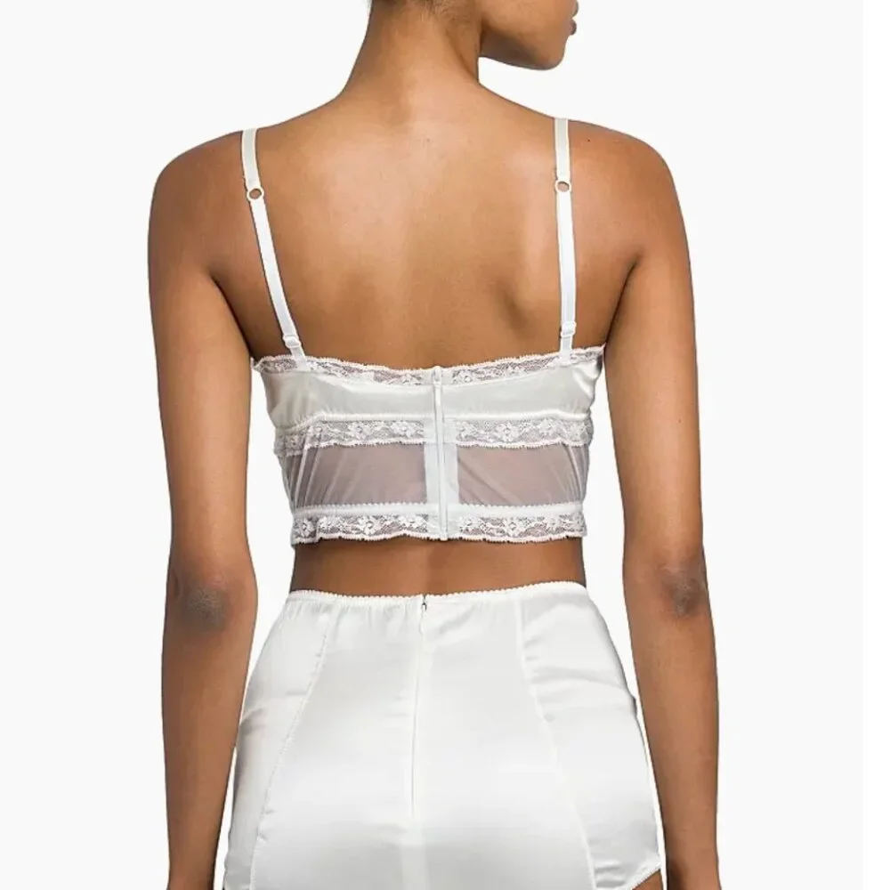 NEW IN Box Dolce & Gabbana Silk blend Lace Bustier Top $945 - Picture 8 of 13